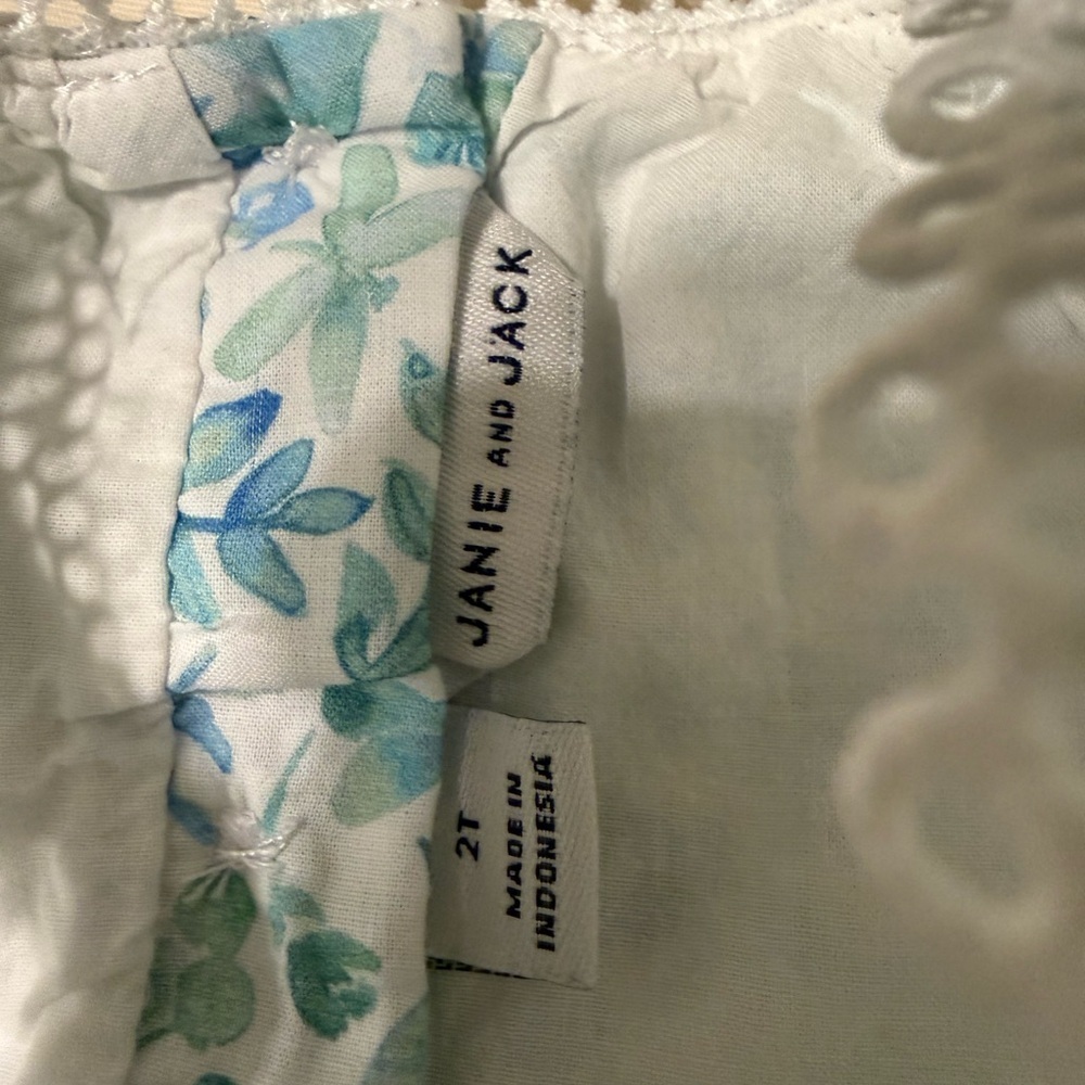 Janie and Jack Blue & Green Floral Tank Top - Picture 4 of 6